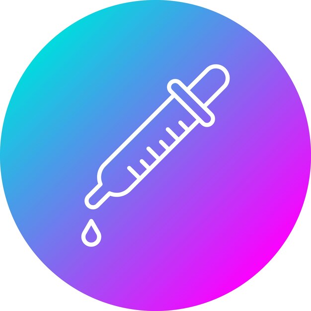 El icono del vector de la pipeta se puede utilizar para el conjunto de iconos de Investigación y Ciencia