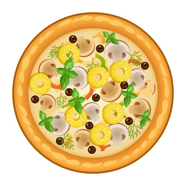El icono del vector de la pizza4