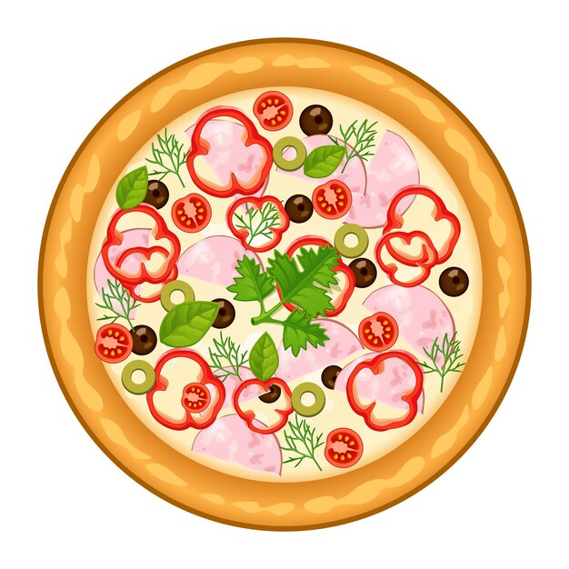 El icono del vector de la pizza5