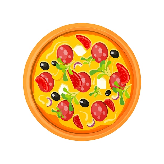 El icono del vector de la pizza7