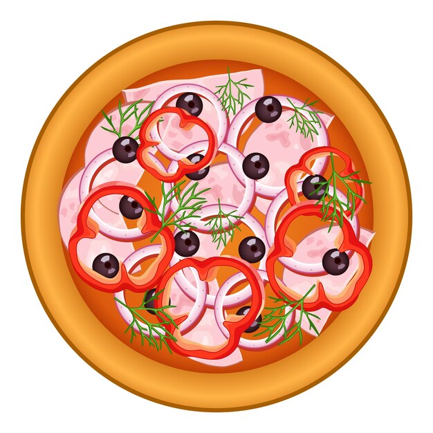 El icono del vector de la pizza9