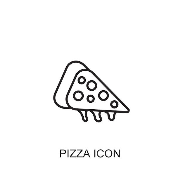 El icono del vector de la pizza