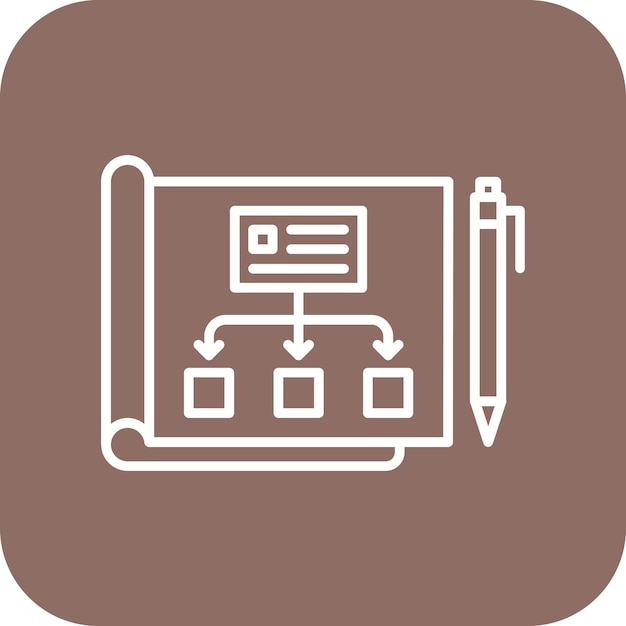 El icono del vector de planificación se puede utilizar para el conjunto de iconos de inicio de negocio