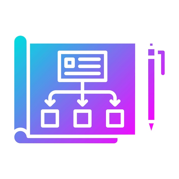 El icono del vector de planificación se puede utilizar para el conjunto de iconos de inicio de negocio