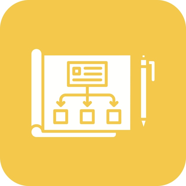 El icono del vector de planificación se puede utilizar para el conjunto de iconos de inicio de negocio