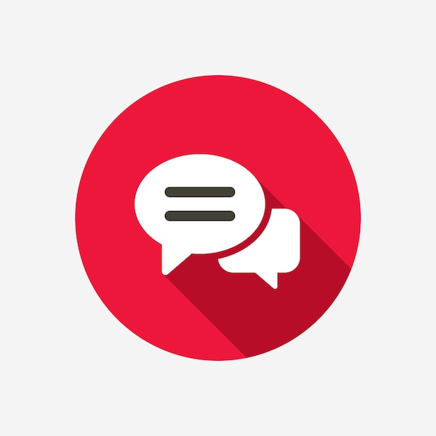 Icono de vector plano de burbujas de voz. Símbolo de chat, icono de aplicación móvil.