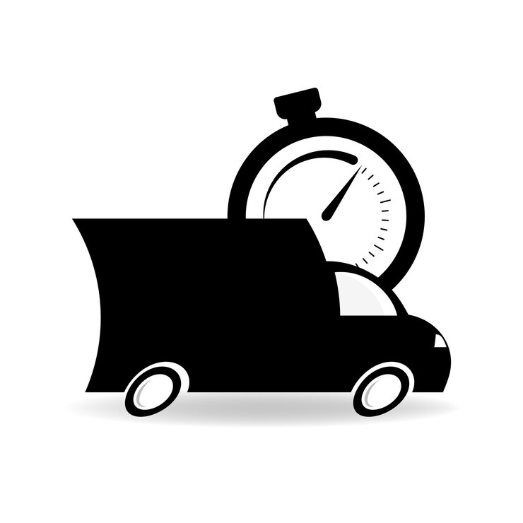 Vector icono de vector plano de camión de entrega rápida para aplicaciones y sitios web ilustración vectorial