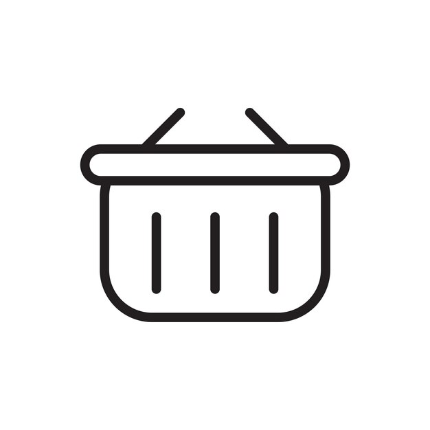 Icono de vector plano de cesta
