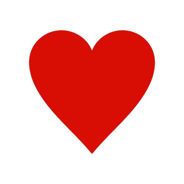 Icono de vector plano de corazón rojo