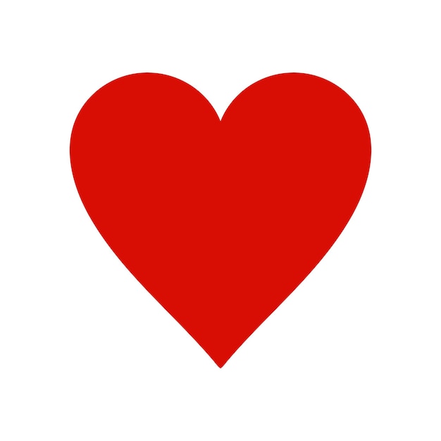 Icono de vector plano de corazón rojo