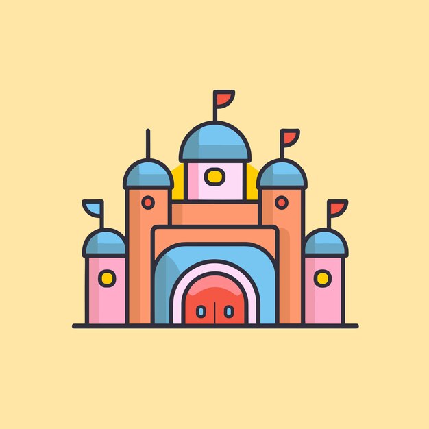 Icono de vector plano un corazón rosa con un corazón azul en el medio un símbolo de amor y unidad