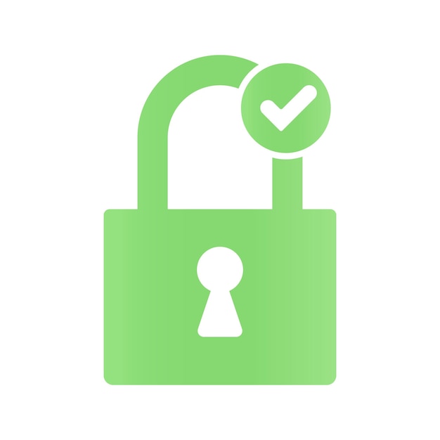 Icono de vector plano Icono de Internet seguro Símbolo de protección de seguridad de la web