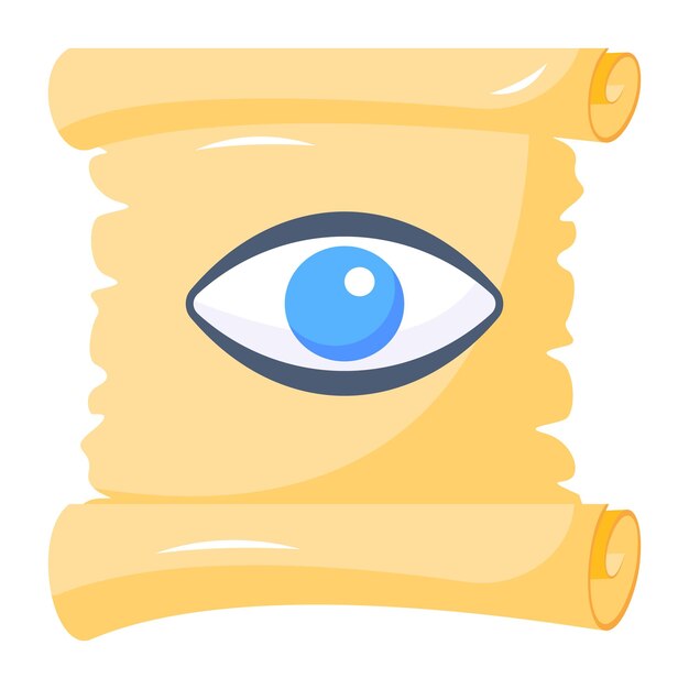 Un icono de vector plano de papiro