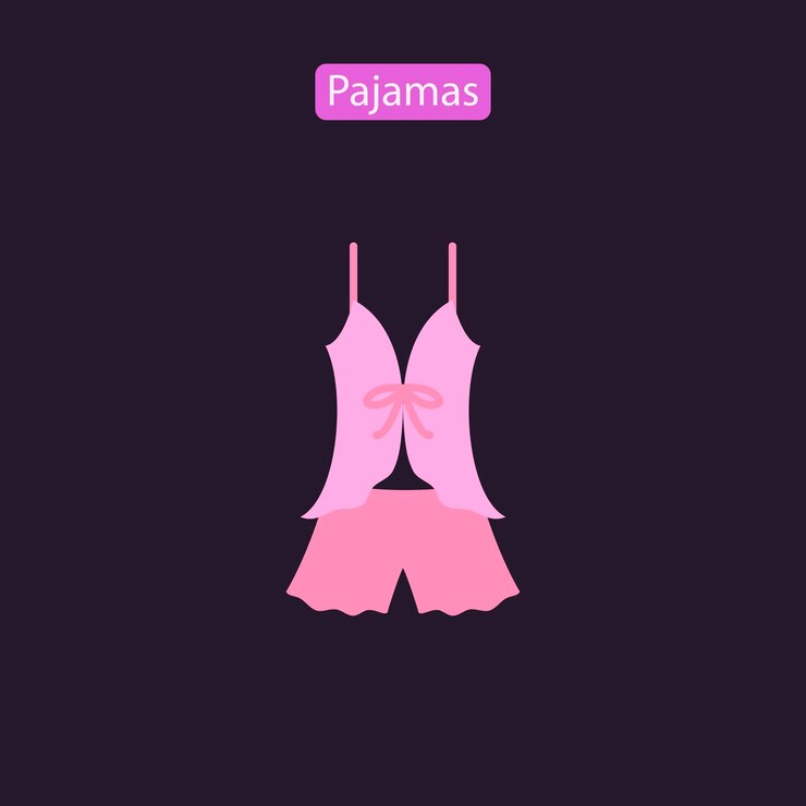Vector icono de vector plano de pijamas