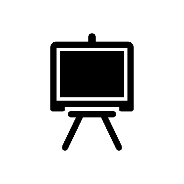 Icono de vector plano en el tablero de presentación