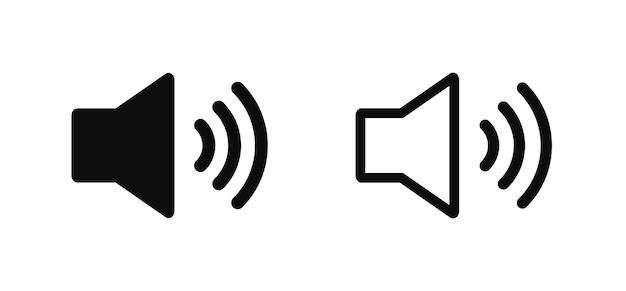icono de vector plano de volumen de altavoz para diseño gráfico logotipo sitio web aplicación móvil de redes sociales