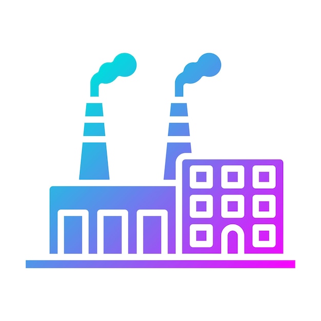 El icono del vector de la planta de energía se puede utilizar para el conjunto de iconos de la industria de la gasolina
