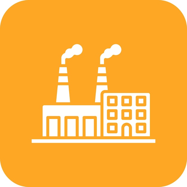 El icono del vector de la planta de energía se puede utilizar para el conjunto de iconos de la industria de la gasolina