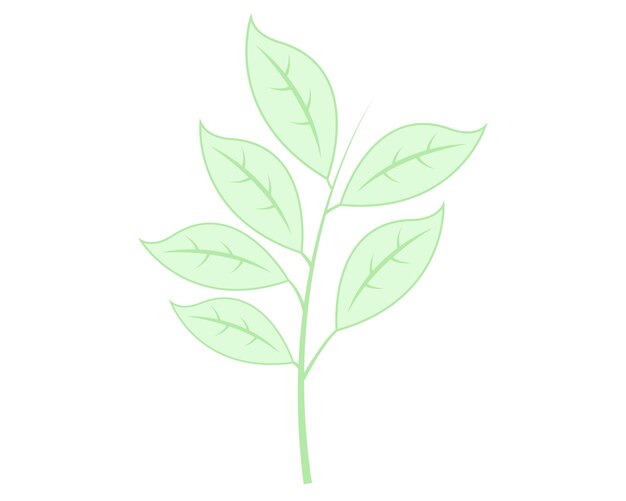 Vector icono de vector de planta de hoja