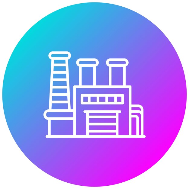 El icono del vector de la planta metalúrgica se puede utilizar para el conjunto de iconos de metalurgia