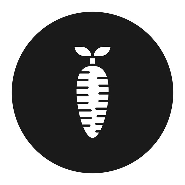 El icono del vector de la planta de zanahoria se puede usar para el conjunto de iconos de primavera