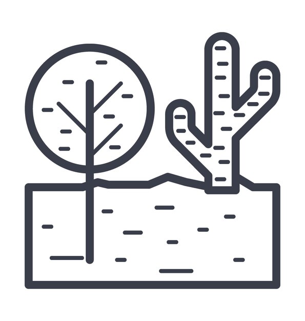Icono del vector de la plantación de impresión