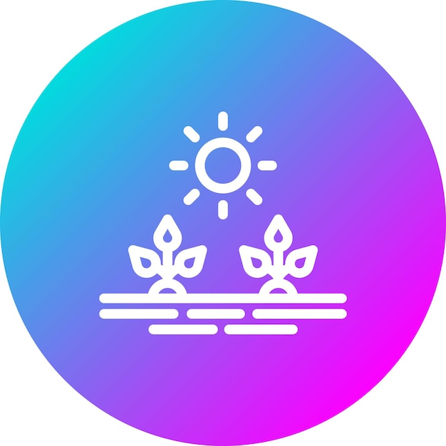 El icono del vector de plantación se puede utilizar para el conjunto de iconos de agricultura