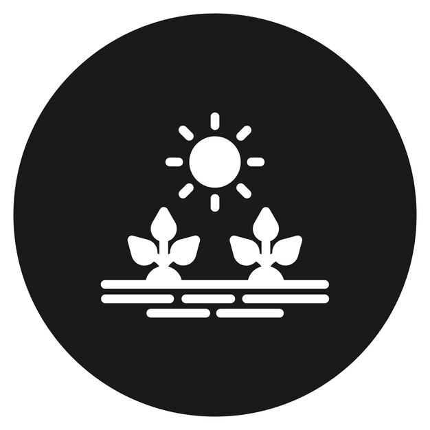 El icono del vector de plantación se puede utilizar para el conjunto de iconos de agricultura