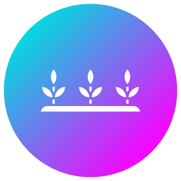 El icono del vector de plantación se puede utilizar para el conjunto de iconos de la aldea