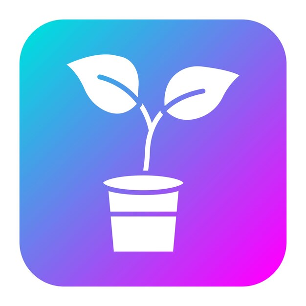 El icono del vector de plantas se puede usar para el conjunto de iconos del calentamiento global