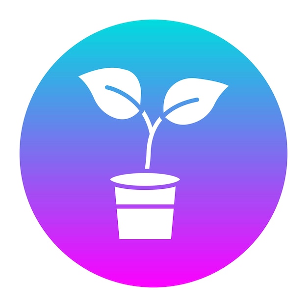 El icono del vector de plantas se puede usar para el conjunto de iconos del calentamiento global