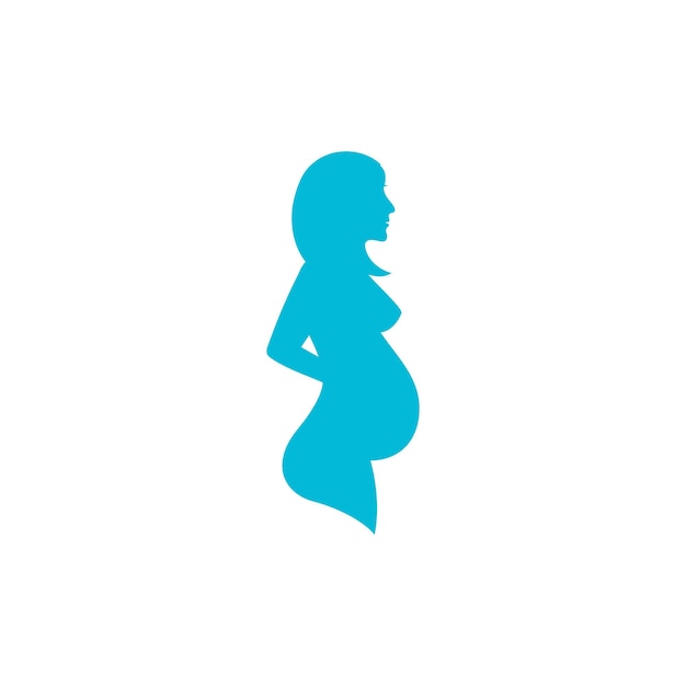 Vector icono de vector de plantilla embarazada