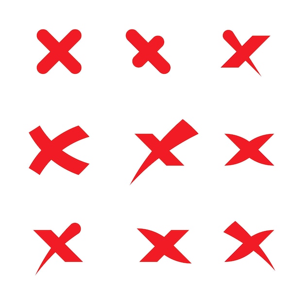 Icono del vector de la plantilla de la letra X del logotipo