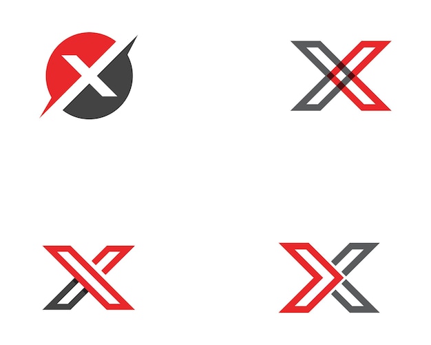 Icono del vector de la plantilla de la letra X del logotipo