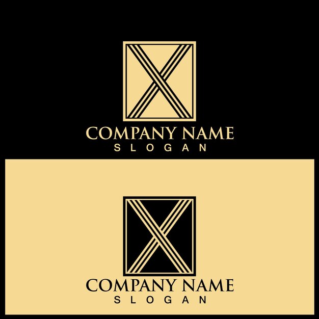 Icono del vector de la plantilla de la letra X del logotipo