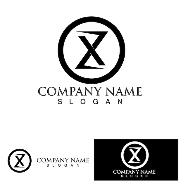 Icono del vector de la plantilla de la letra X del logotipo