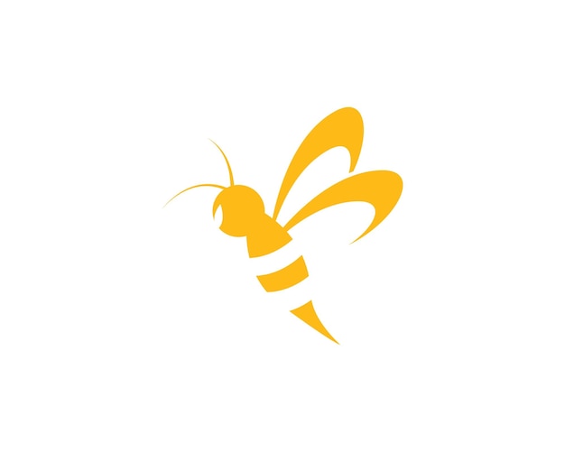 Icono de vector de plantilla de logotipo de abeja