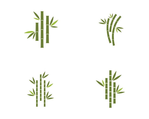 Icono de vector de plantilla de logotipo de bambú