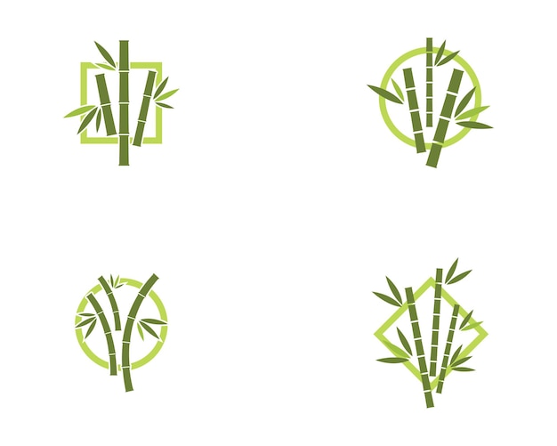 Icono de vector de plantilla de logotipo de bambú