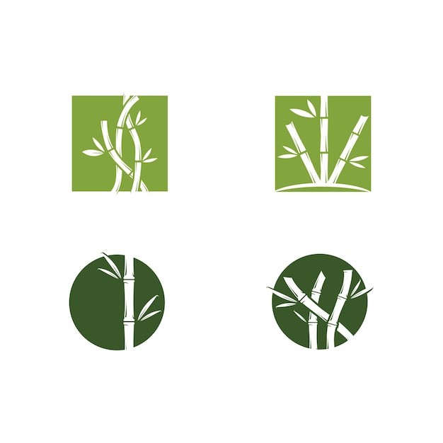 Icono de vector de plantilla de logotipo de bambú