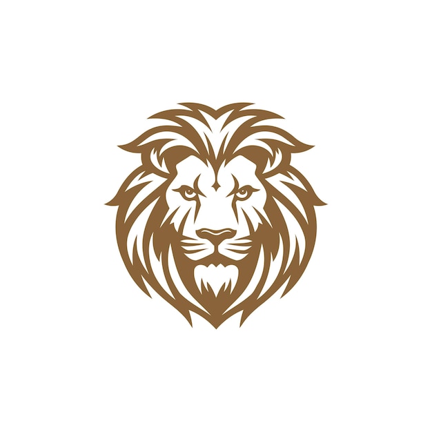 Icono de vector de plantilla de logotipo de cabeza de león