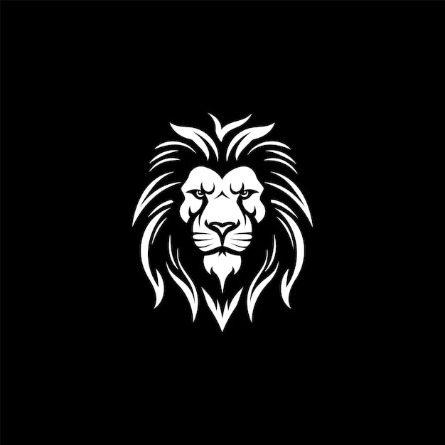 Icono de vector de plantilla de logotipo de cabeza de león