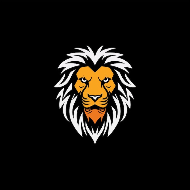 Icono de vector de plantilla de logotipo de cabeza de león