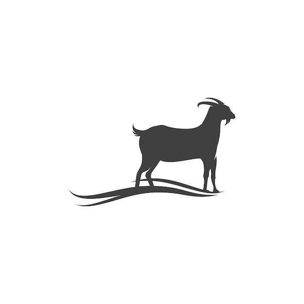 Icono de vector de plantilla de logotipo de cabra