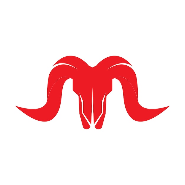 Vector icono de vector de plantilla de logotipo de cabra