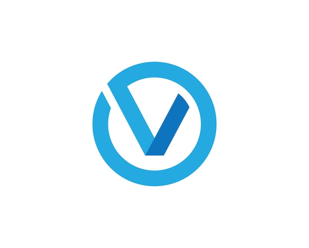 Icono de vector de la plantilla de logotipo comercial de la letra V