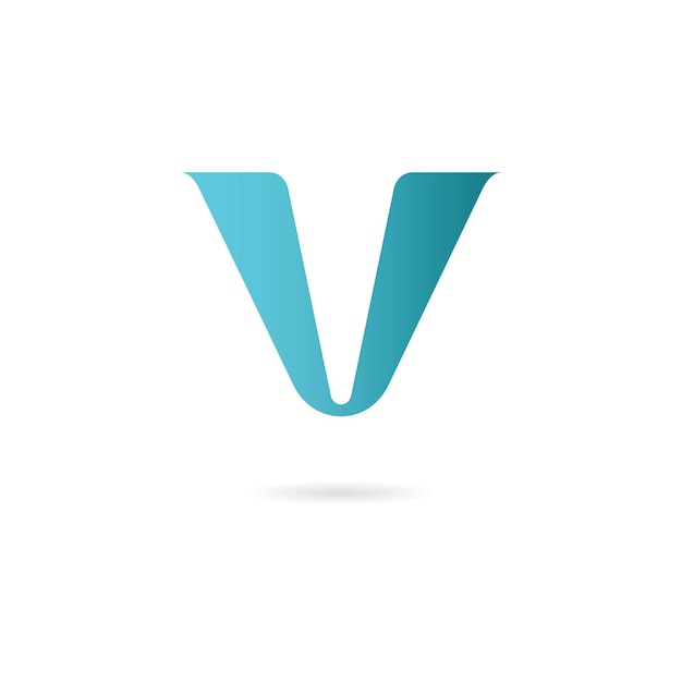 Icono de vector de la plantilla de logotipo comercial de la letra V