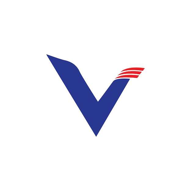 Icono de vector de la plantilla de logotipo comercial de la letra V