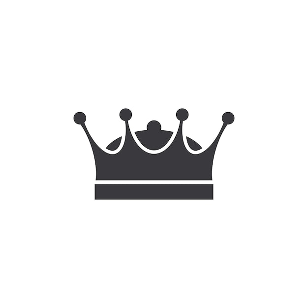 Icono de vector de plantilla de logotipo de corona