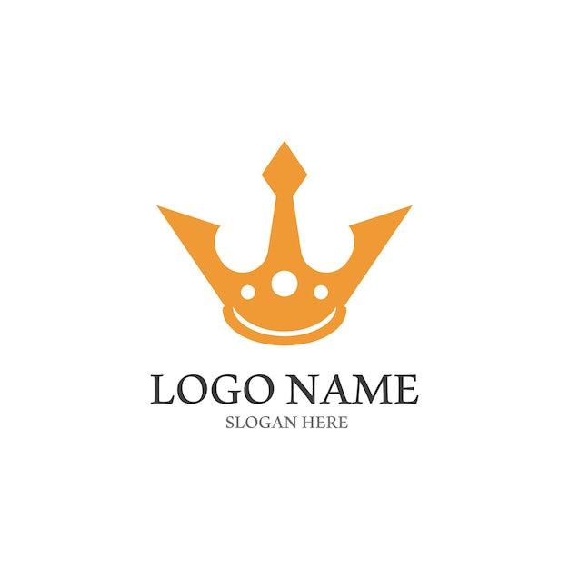 Icono de vector de plantilla de logotipo de corona